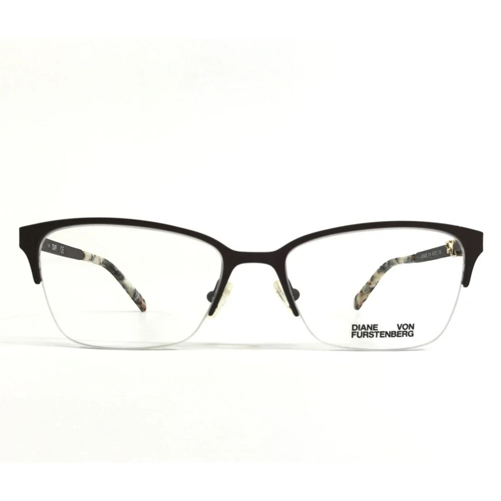 Diane Von Furstenberg Eyeglasses Frames DVF8056 210 Brown Cat Eye 52-17-135